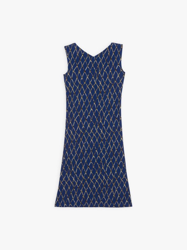 dark blue net pattern Ondine dress_1