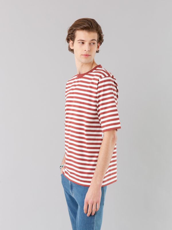 mahogany and off white striped Chic t-shirt_13