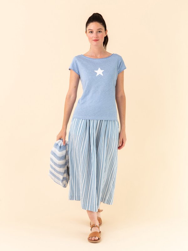 pastel blue linen Australie star t-shirt_12