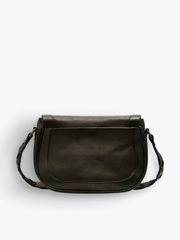 black leather Marnie bis shoulder bag | agnès b.