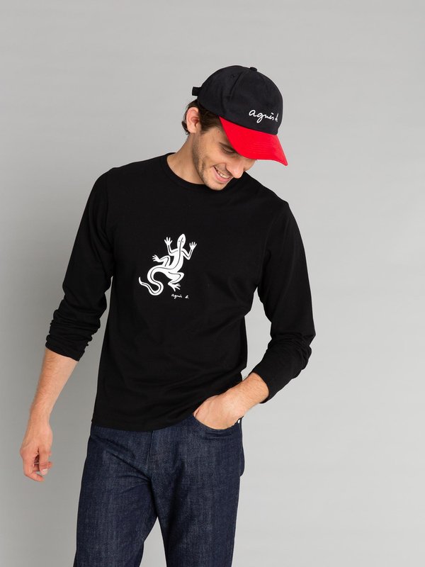 black long sleeves Coulos lizard t-shirt_11