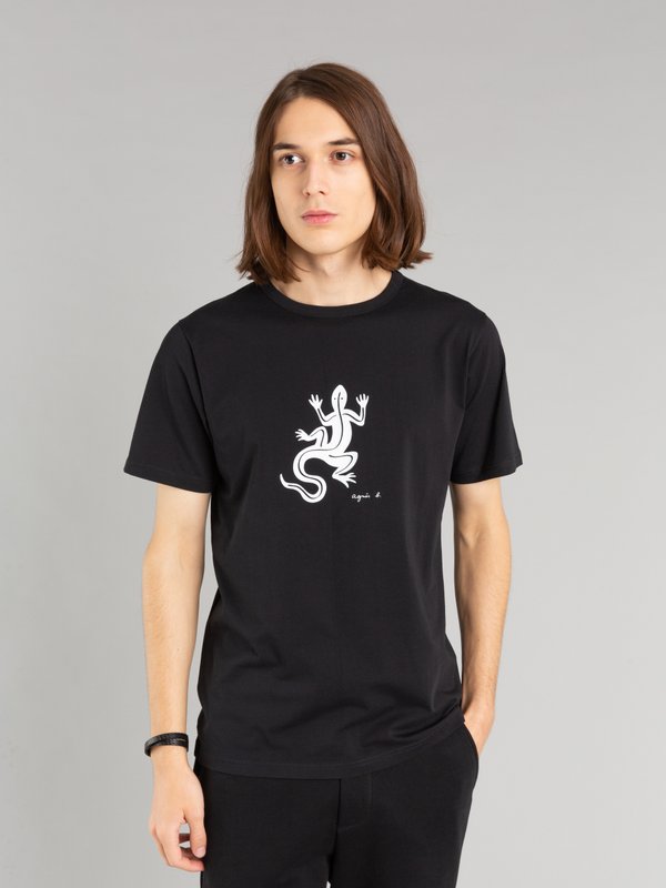 black short sleeves Coulos lizard t-shirt_11