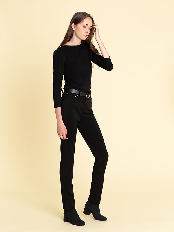 black Badiane jumper with elbow-length sleeves_12