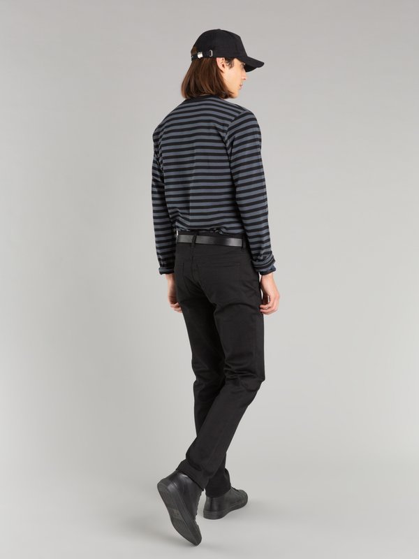 black and grey long sleeves striped Coulos t-shirt_13