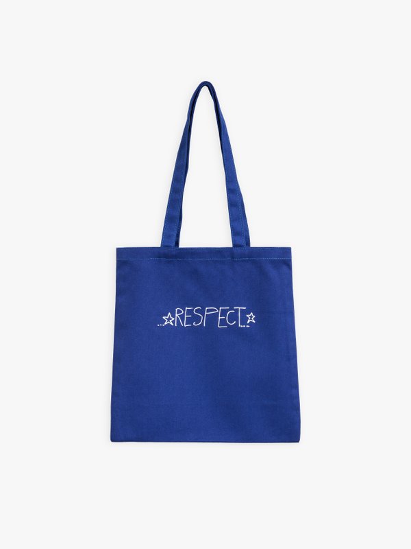 blue "respect" message tote bag_1