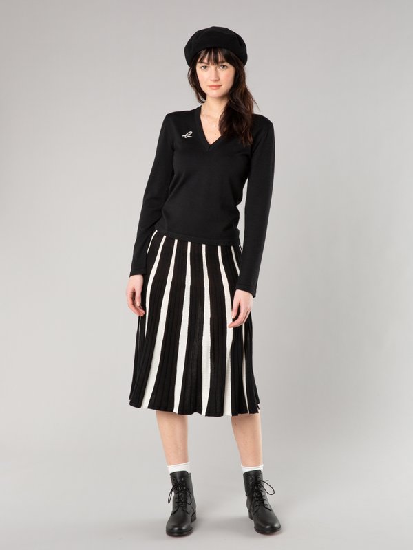 black and white knit and mesh boop skirt_11