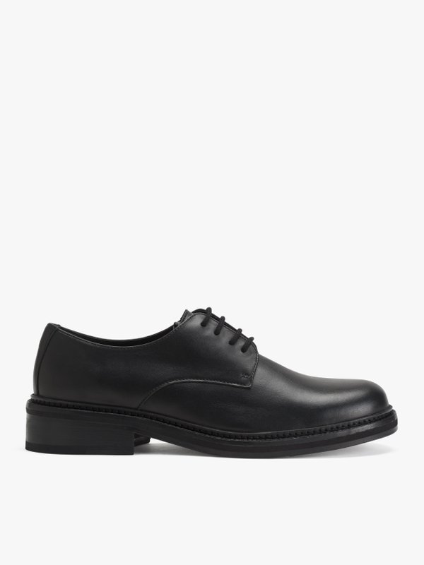black leather Zoe derby shoes_2