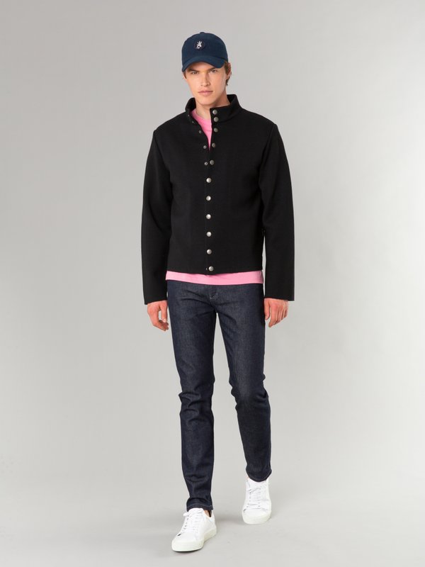 black merino wool Yvan snap jacket_12