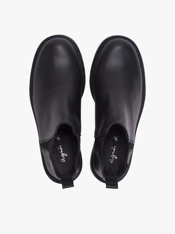 black leather Zoe chelsea boots_3
