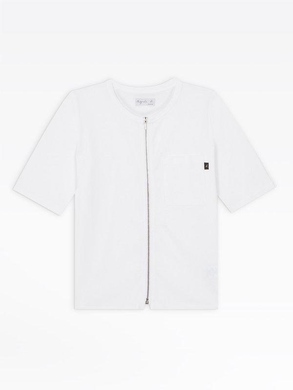 white Brando Zip t-shirt_1