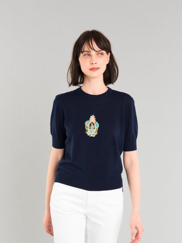 navy blue silk and linen embroidered jumper_11