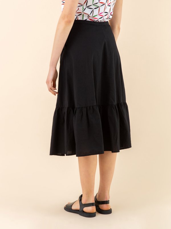 black cotton percale Rosario skirt_13