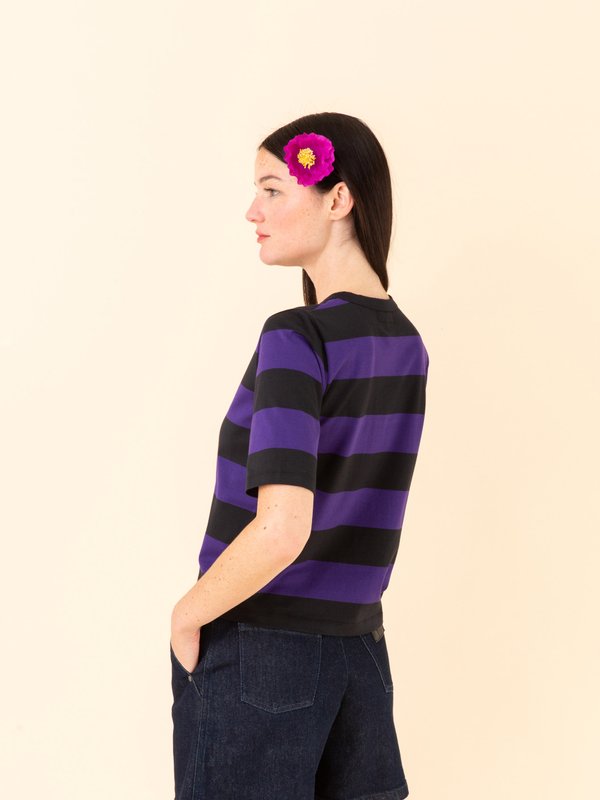 black and dark purple wide stripes Brando Zip t-shirt_14