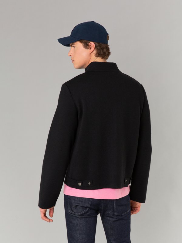black merino wool Yvan snap jacket_13
