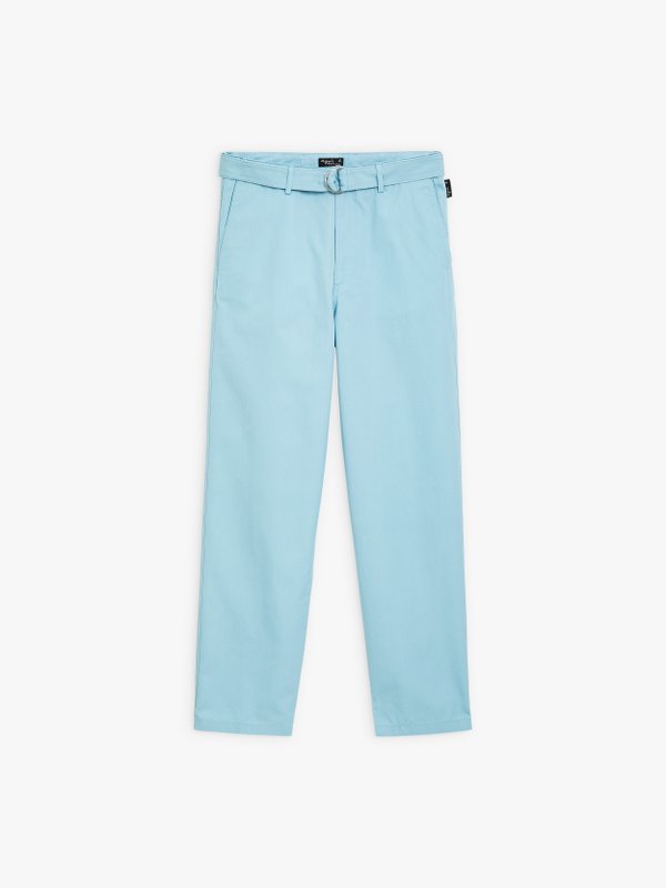 turquoise blue washed cotton trousers_1