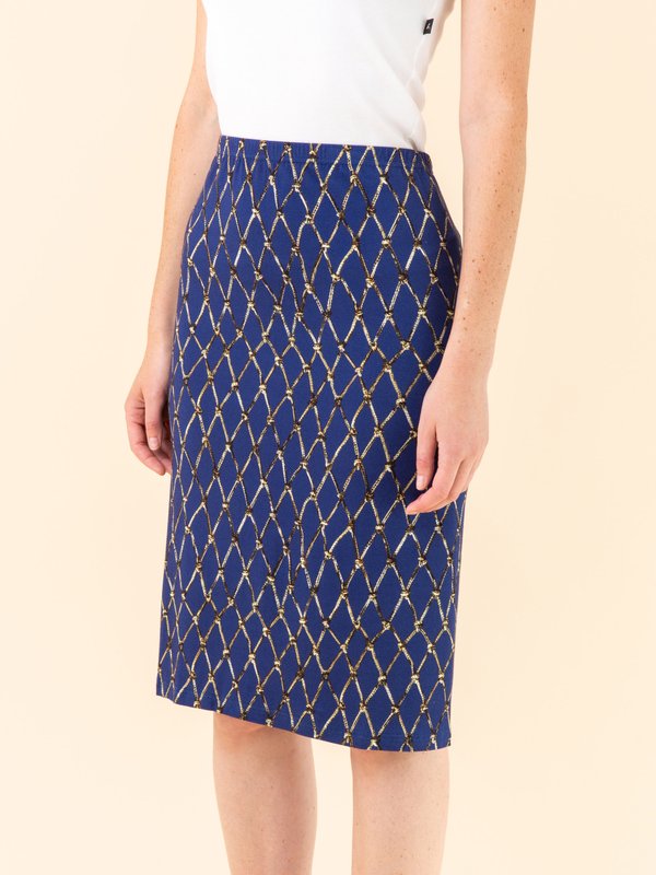 dark blue net pattern Ondine skirt_12