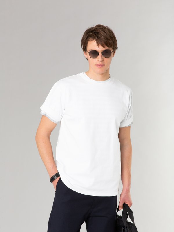 white thick cotton Christof t-shirt_11