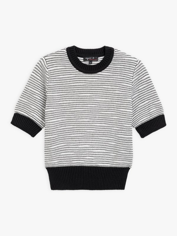 black and white sandy jumper with fancy stripes_1
