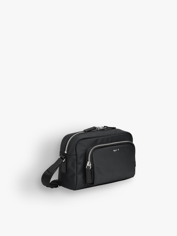 black nylon zipped shoulder bag_2