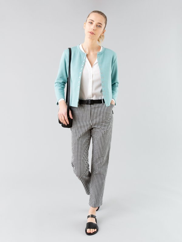 black and white gingham Elvy trousers_11